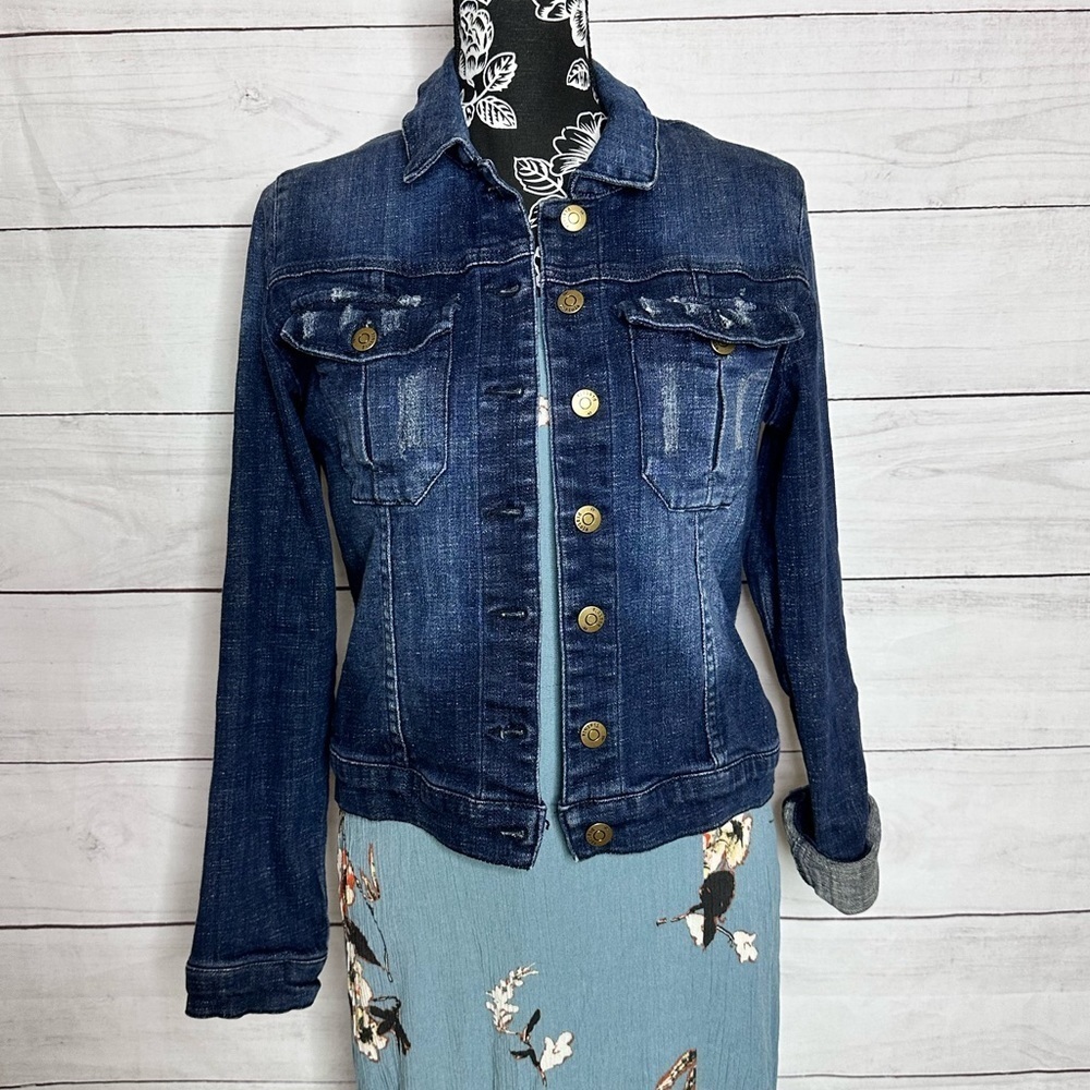 Pistola Distress Denim‎ Jacket Size M